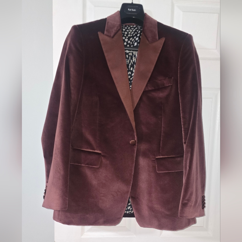 Paul Smith Rich Maroon Velvet Blazer